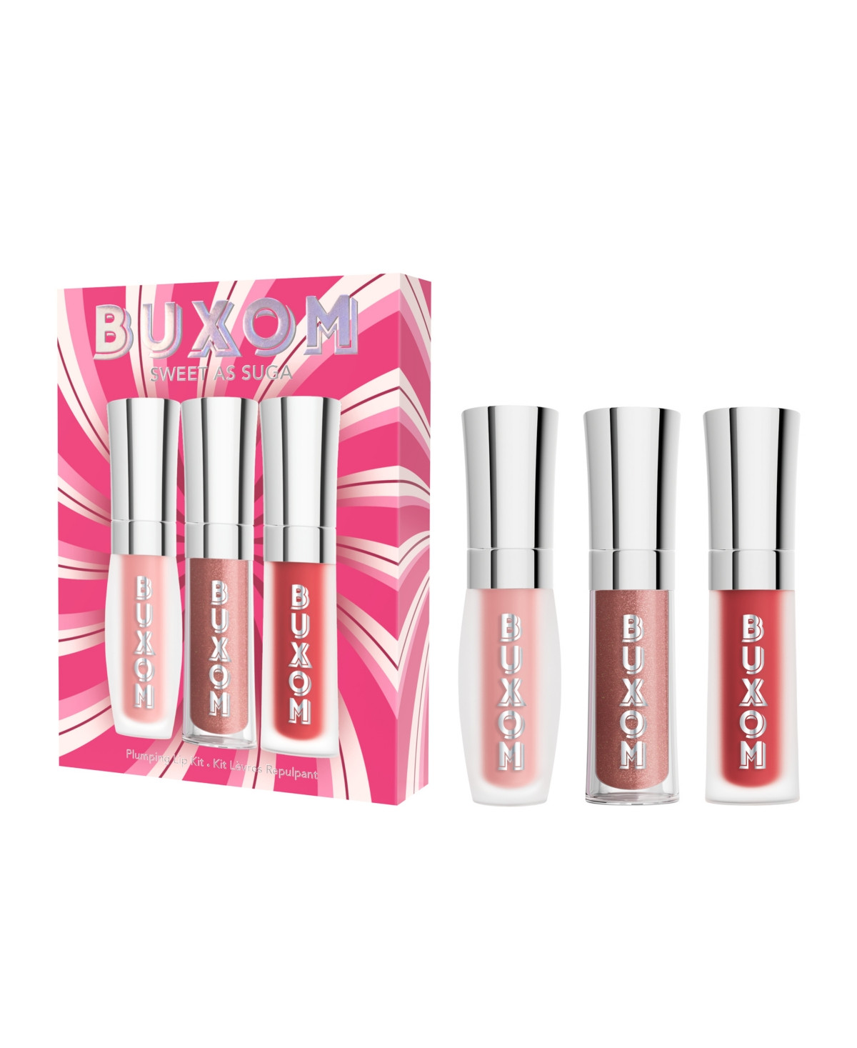 Buxom Cosmetics 3-Pc. Holiday Sweet As Suga Mini Lip Plumbing Kit - Rose Pink | Macy's