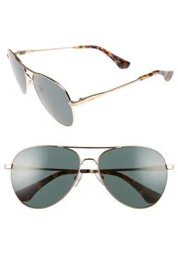 Women's Sonix Lodi 62Mm Mirrored Aviator Sunglasses - Green Tint/ Gold | Nordstrom