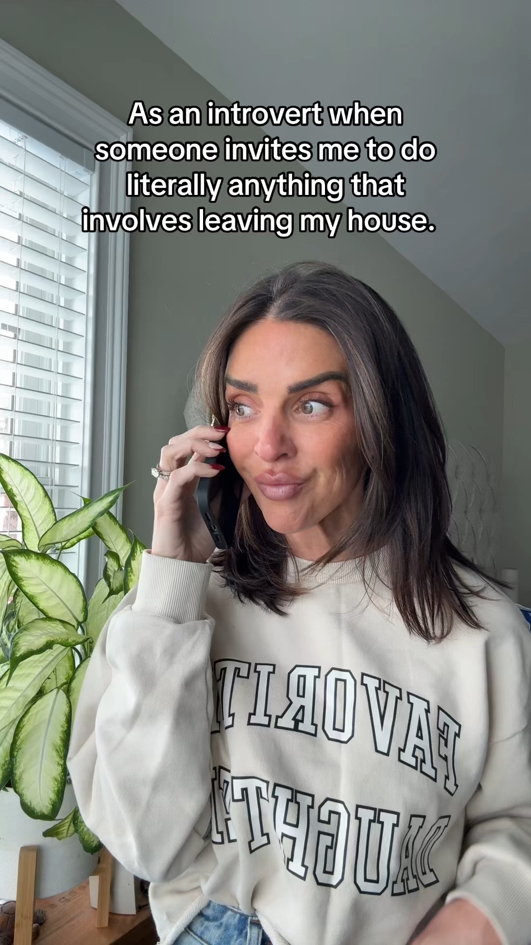 Sorry I can’t leave the house today. I already left the house once this week. 

Favorite daughter sweatshirt in size extra small! 

#LTKdayinmylife #LTKstorytime #LTKselfcare