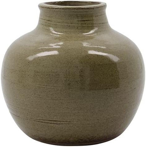 House Doctor 205422000 Aju Green Stoneware Vase h: 14.5 cm, Dia: 15.5 cm | Amazon (US)