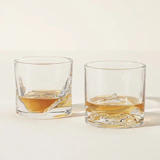 Mountain Whiskey Chilling Glasses - Set of 2 | UncommonGoods