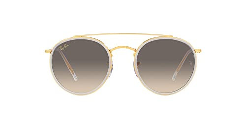 Ray-Ban Unisex RB3647N Double Bridge Round Sunglasses, Legend Gold/Clear Gradient Grey, 51 mm | Amazon (US)