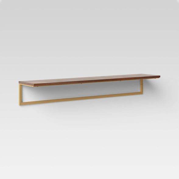 36" x 7" Wood & Metal Wall Shelf - Project 62™ | Target