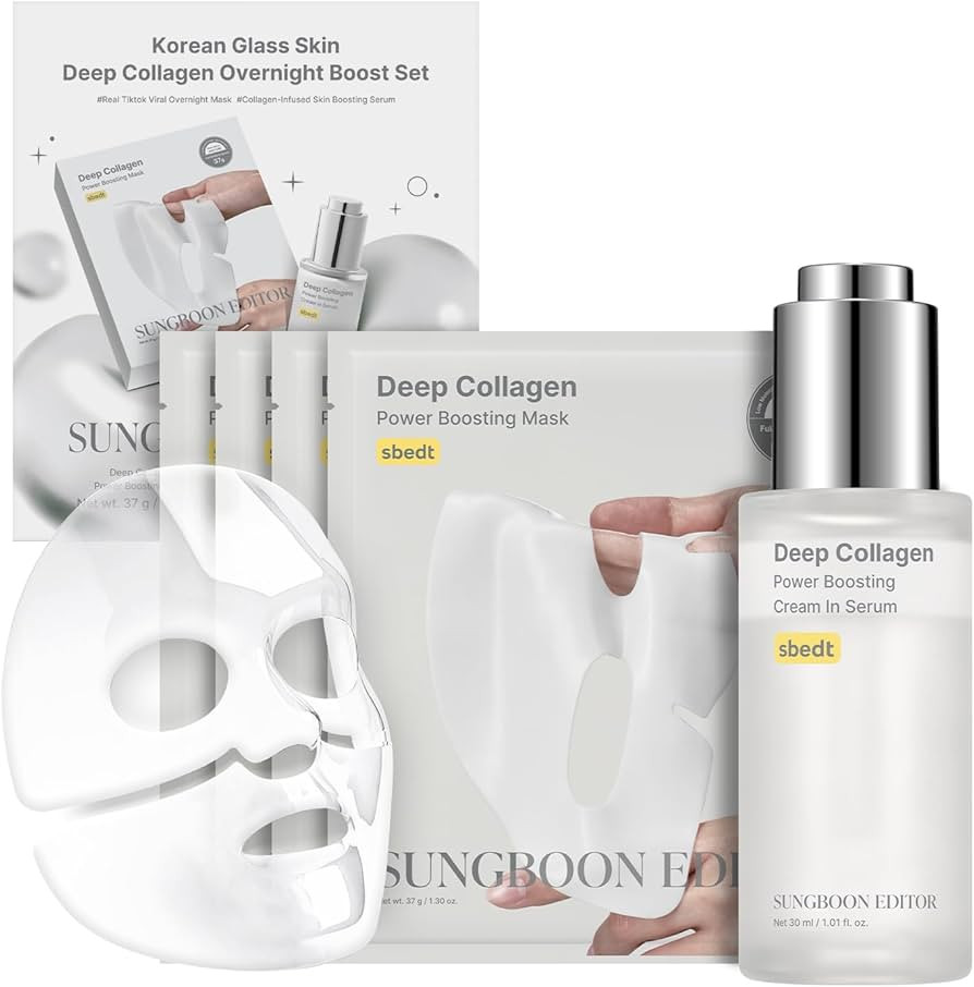 SUNGBOON EDITOR Deep Collagen Boost Set | Collagen Face Mask & Serum for Face, Real collagen 2,16... | Amazon (US)