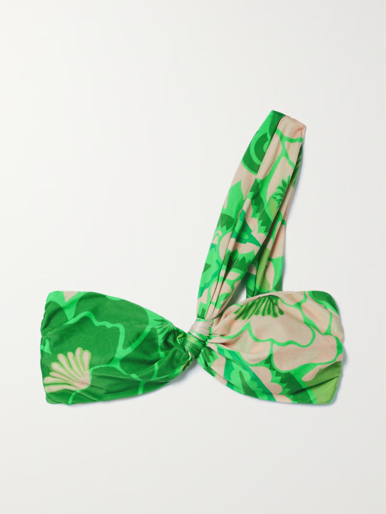 Farm Rio - One-shoulder Printed Bikini Top - Green | NET-A-PORTER (US)