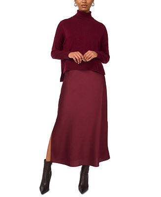 MSK Women's Mock Neck Slip Sweater Dress - Macy's | Macy's
