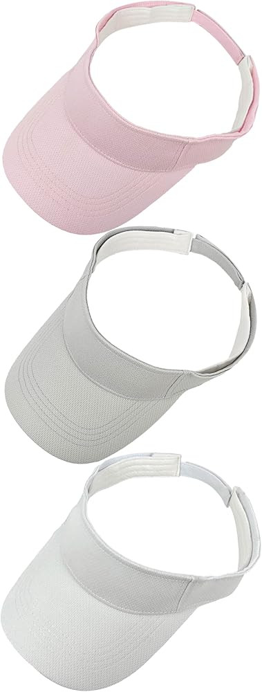 3 Pack Sun Visor Hat Women Wide Brim Beach Visors Outdoor Sports Running Golf Travel Adjustable M... | Amazon (US)