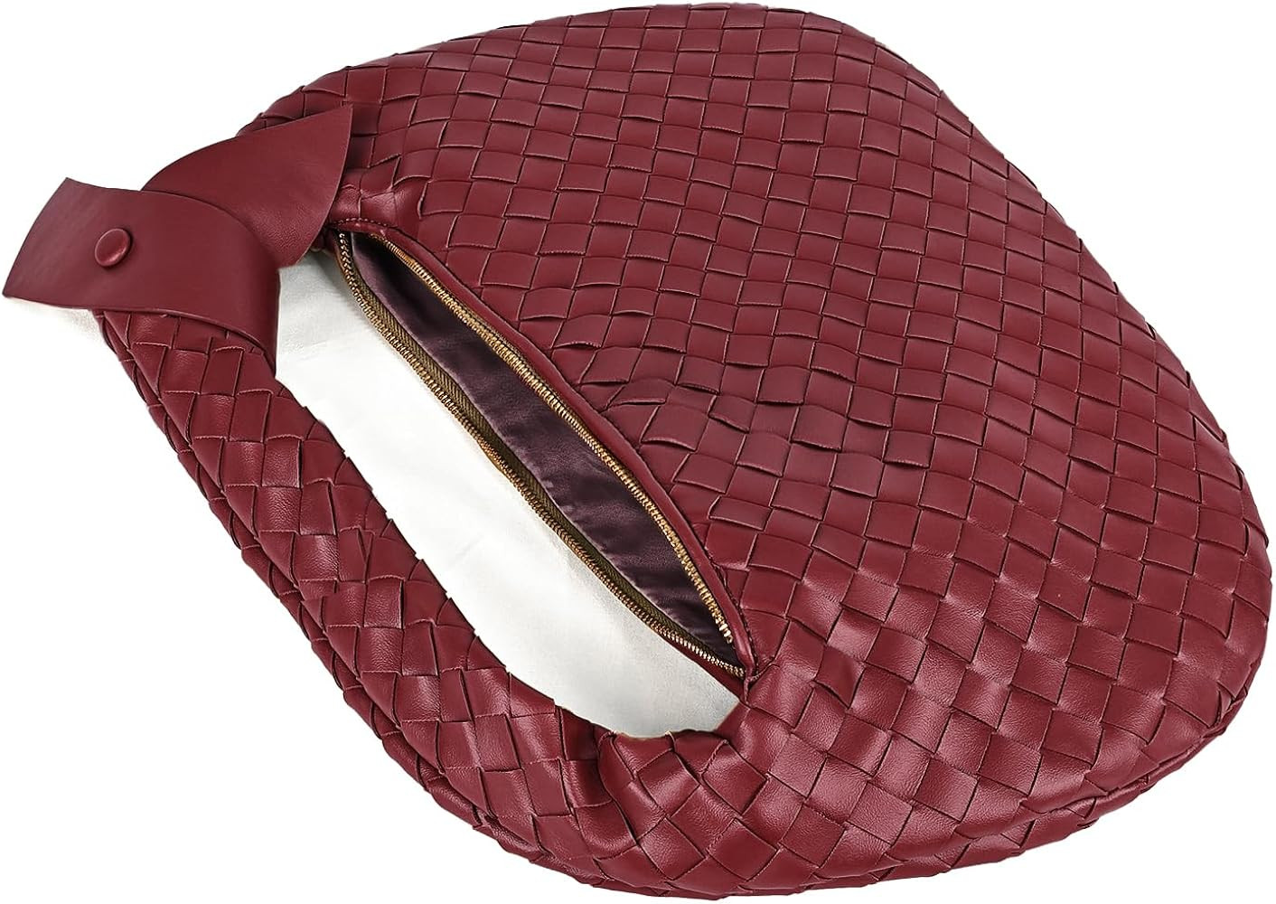 Bow Knotted Woven Leather Handbags Tote For Women, Trendy Hobo Dumpling Purse Bag 2024. | Amazon (US)