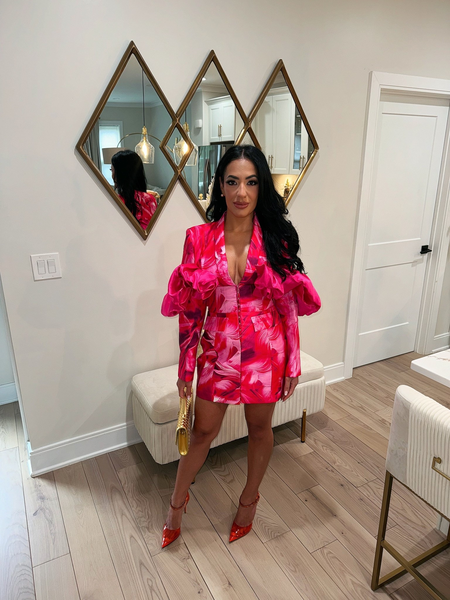 Blended in with my sister’s bridal shower decor in hot pink with pops of gold & orange ✨🍊 

#LTKParties #LTKStyleTip #LTKPetite