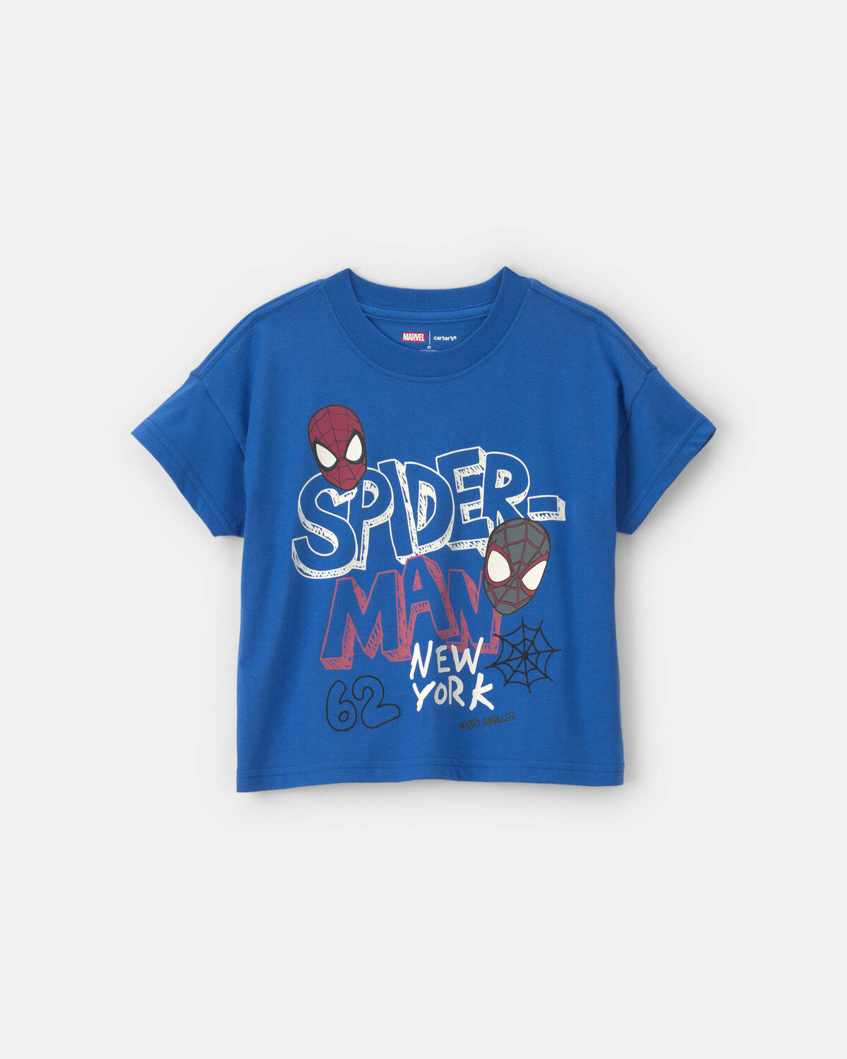 Toddler Boy 'New York' Embroidered ©Marvel Spider-Man Graphic Tee - Blue | Carter's Inc