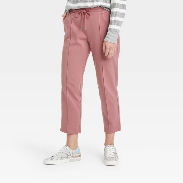 Women's High-Rise Knit Drawstring Ankle Pull-On Pants - A New Day™ | Target