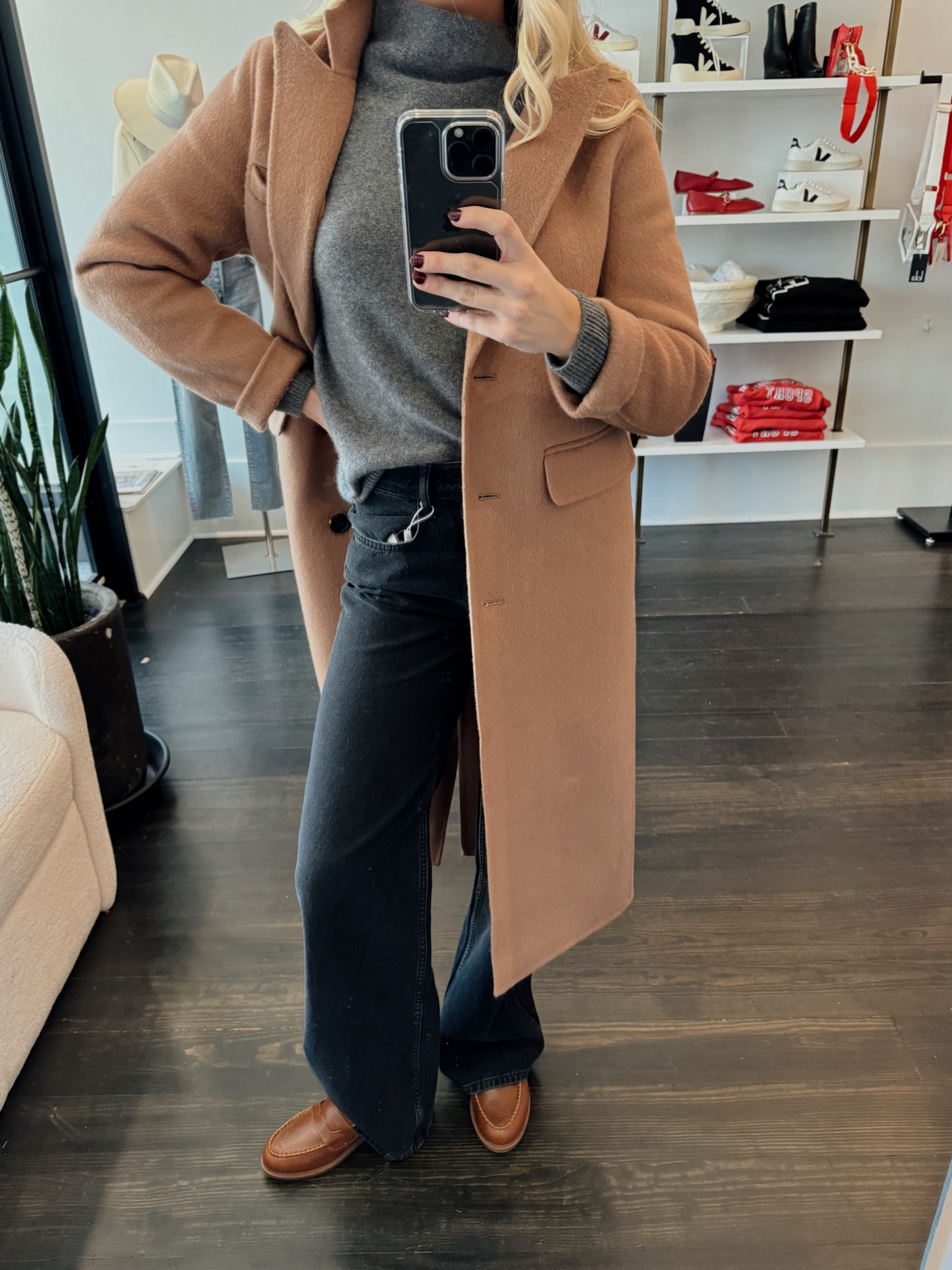 Maybe my fave outfit of the day.. I’m soooo ready for coats and sweaters! Vince is one of my all time fave brands for basics  — and these loafers are fabulous 