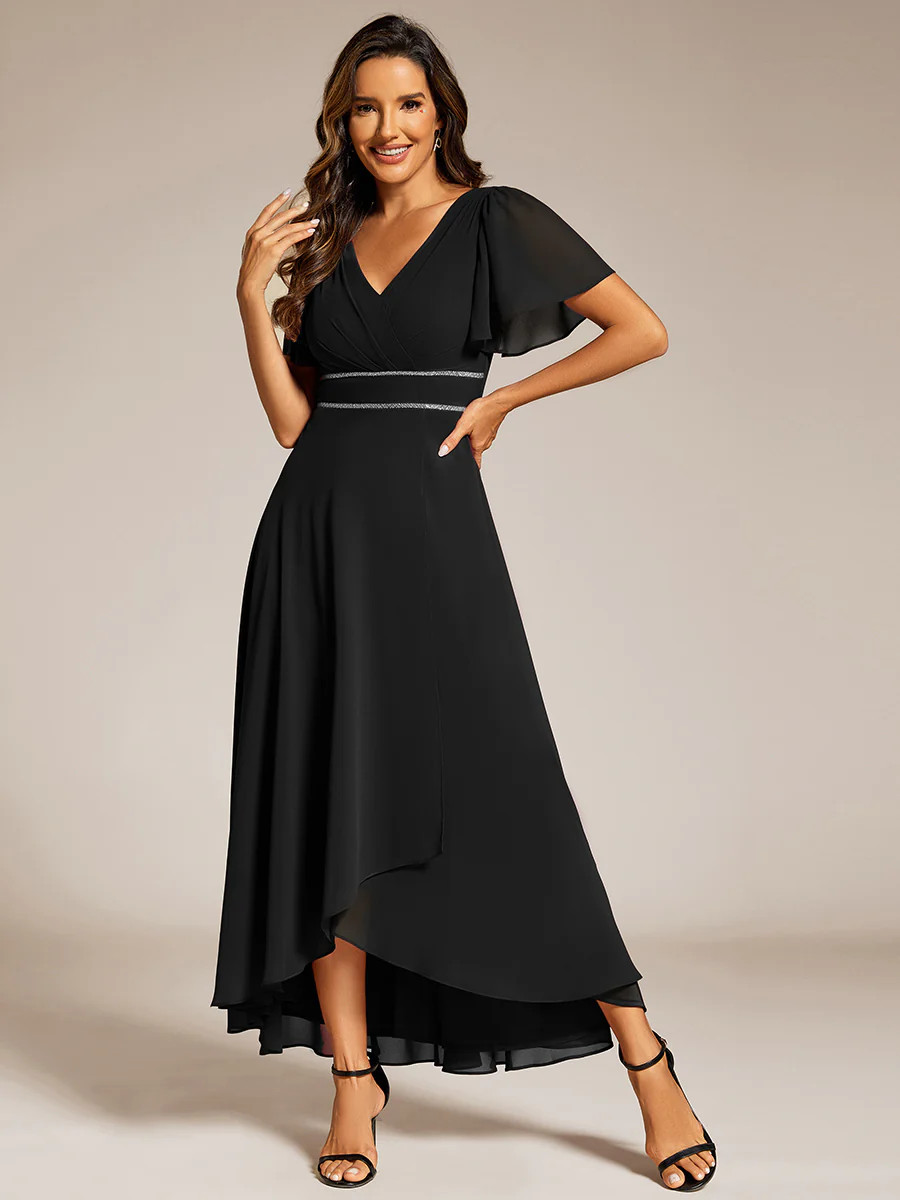 ever DAKOTA|High-Low Flowy Chiffon Wedding Guest Dress | Ever Pretty Garment Inc