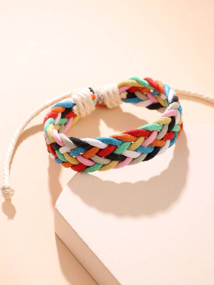 Colorblock Braided Bracelet | SHEIN