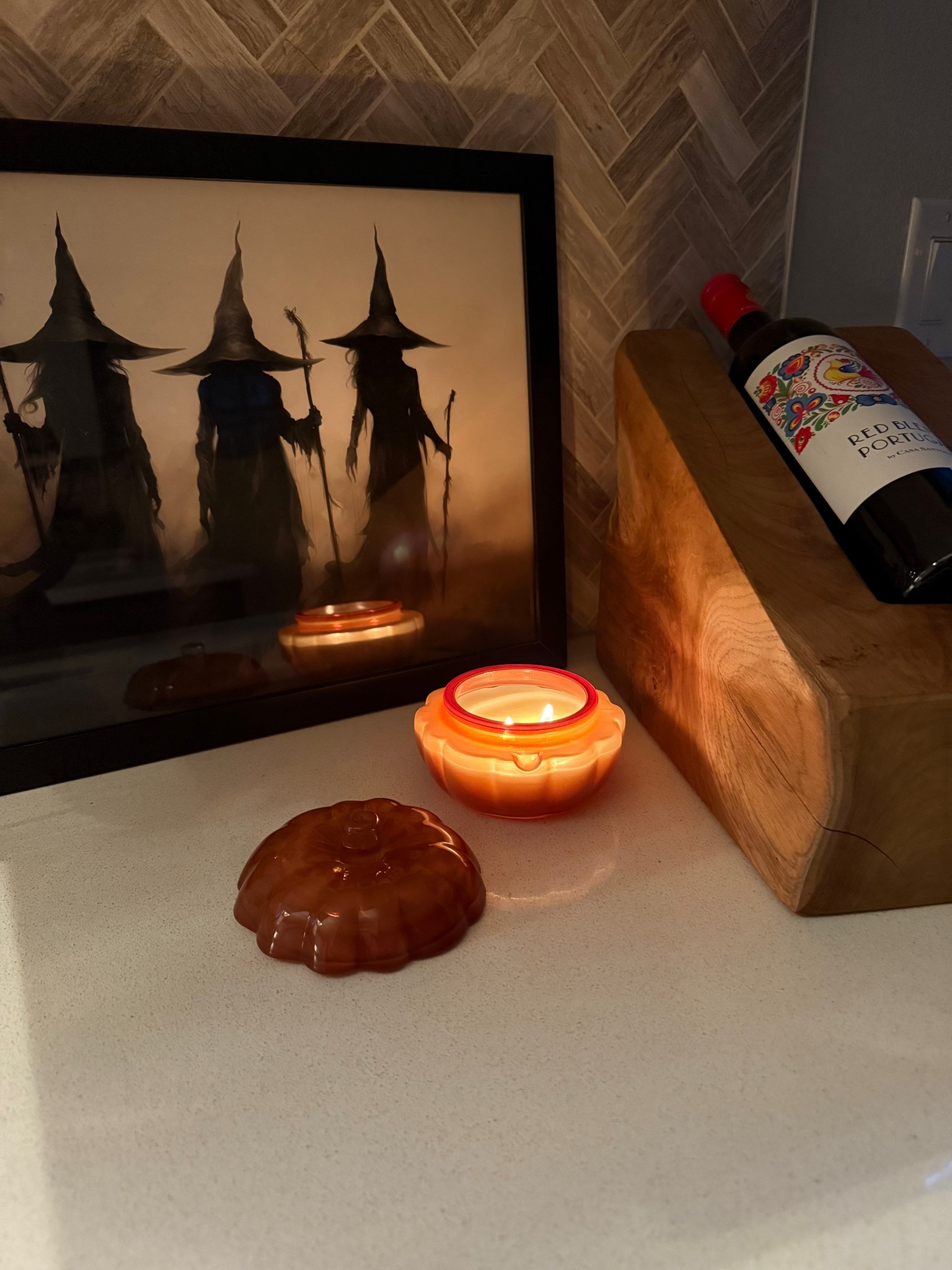 The best gift from a friend.. the glass pumpkin bourbon candle from Target! And, under $5!! It smells sooooo good! Now, I need more! Fall. Autumn. Spooky Season. Halloween. Rustic. 

#LTKSeasonal #LTKHome #LTKHalloween