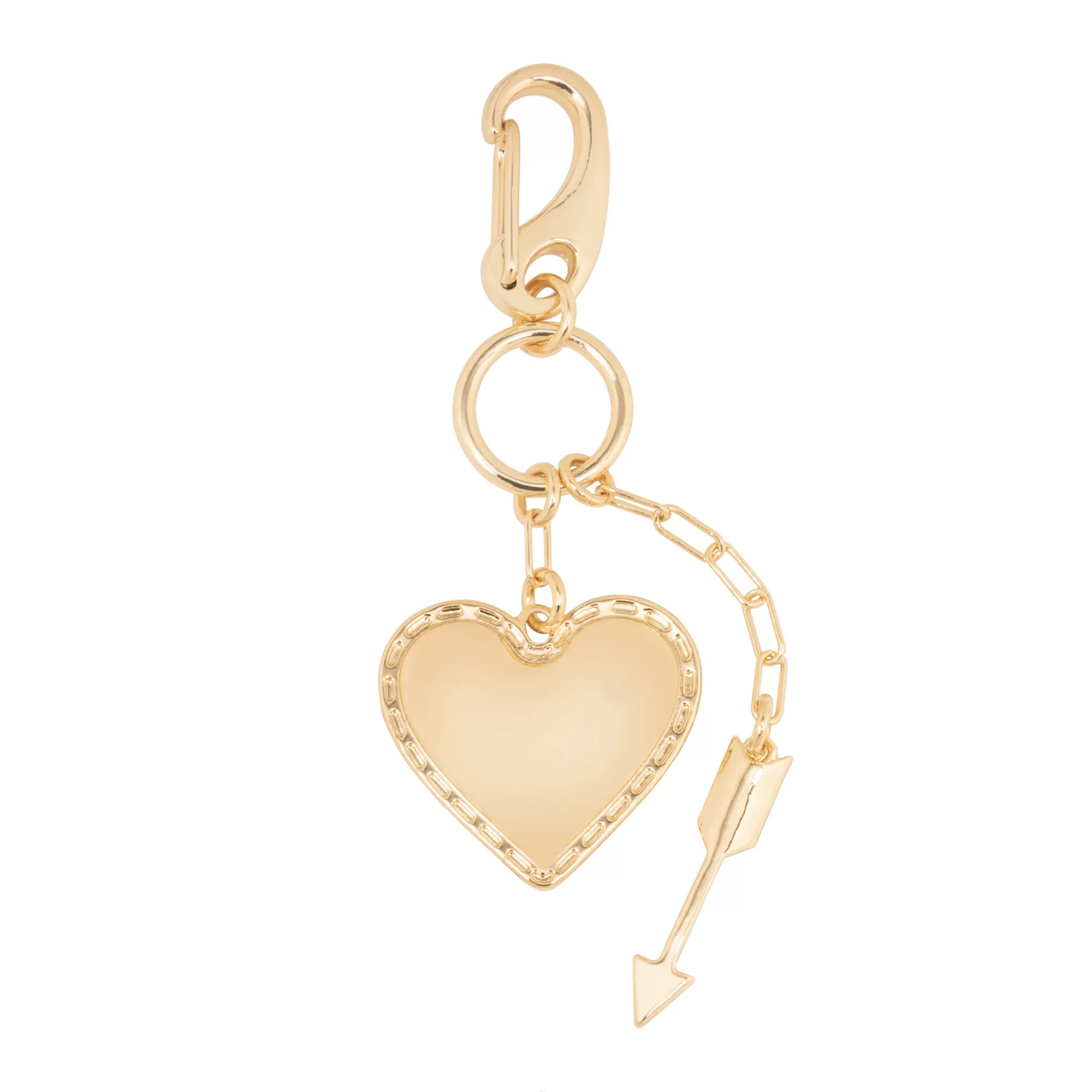 LC Lauren Conrad Gold Tone Heart & Arrow Bag Charm | Kohl's