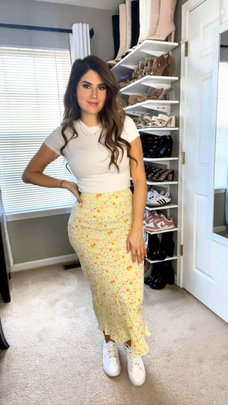 This spring skirt from target styles two ways! 

Yellow long sleeve: XS
Skirt : S
White tee: XS


#LTKSeasonal #LTKSpringSale #LTKVideo
