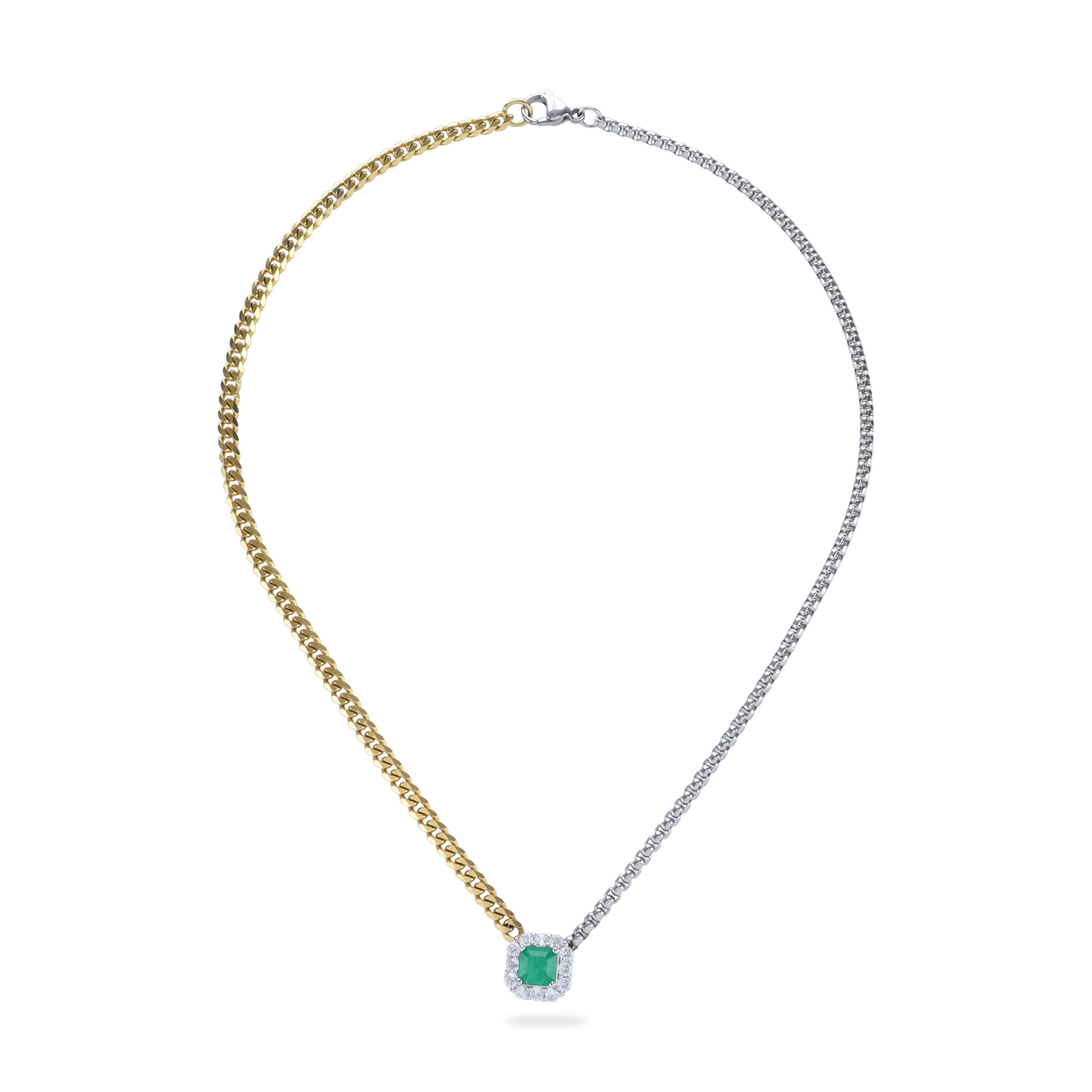 MIXED EMERALD CHAIN | Artizan Joyeria