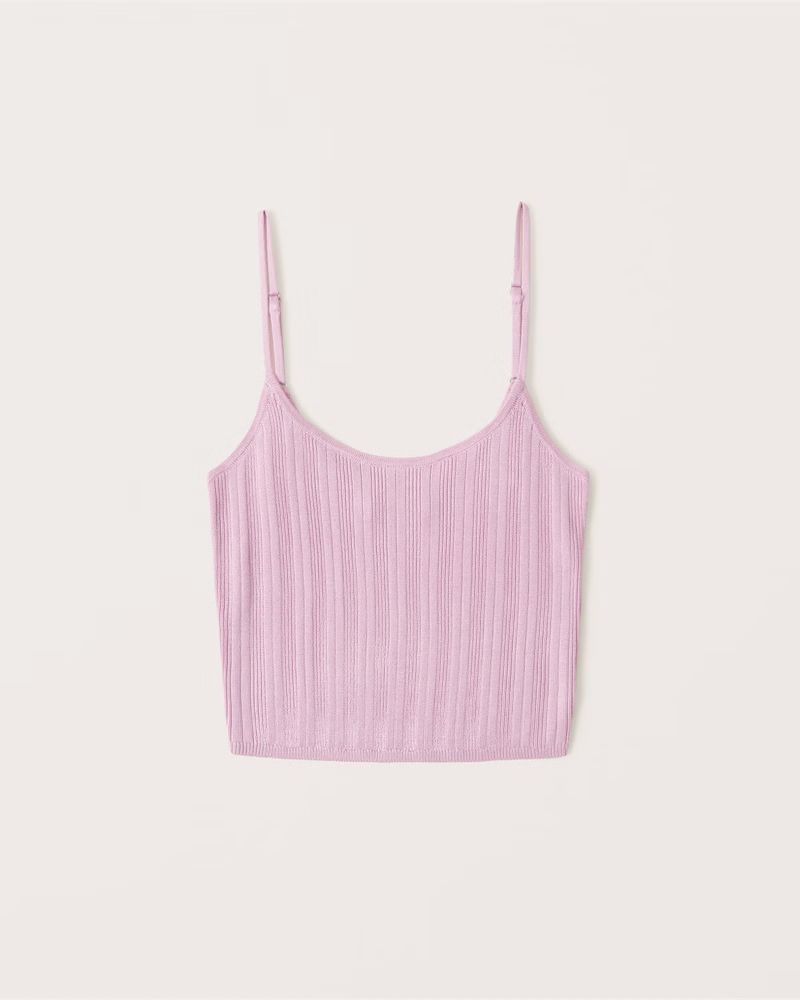 Skinny Strap Ribbed Cropped Tank | Abercrombie & Fitch (US)