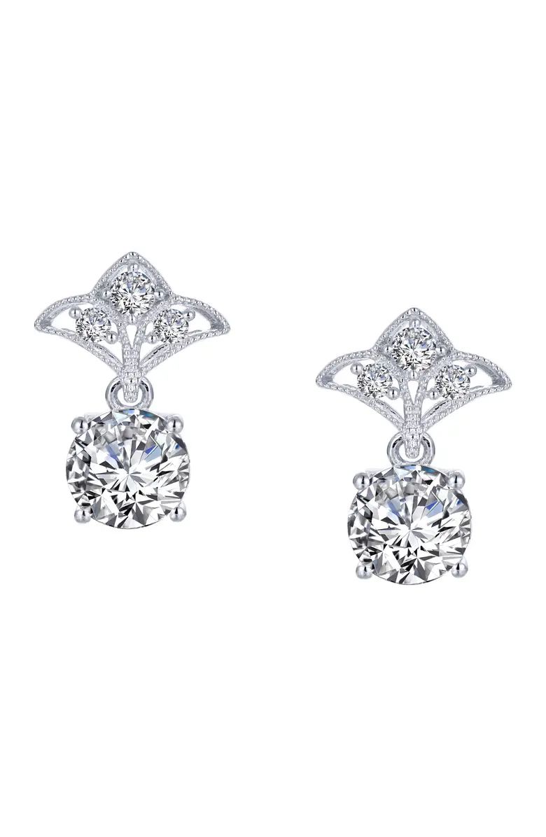 LAFONN Platinum Plated Sterling Silver Dangle Simulated Diamond Earrings | Nordstromrack | Nordstrom Rack