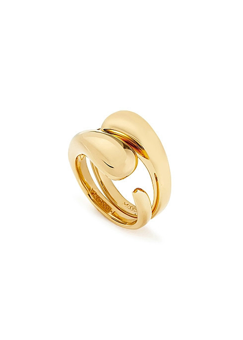 Molten 18kt gold-plated stacking rings - set of two | Harvey Nichols (Global)