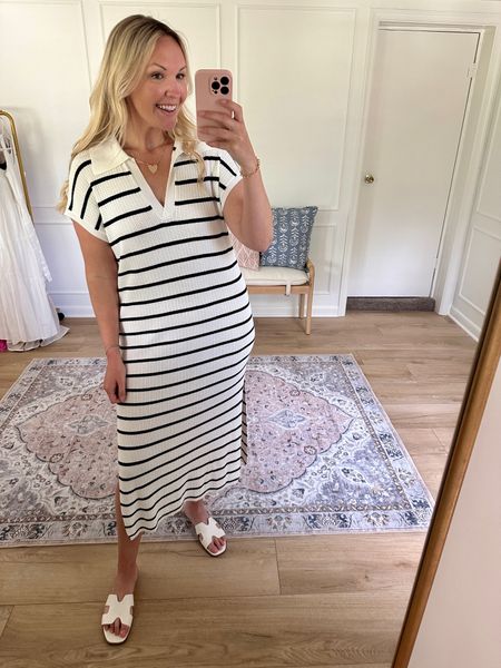 Love that you can wear this dress as a coverup or on its own as a casual look! I’m wearing a large. Maternity, summer outfit

#LTKStyleTip #LTKMidsize #LTKBump