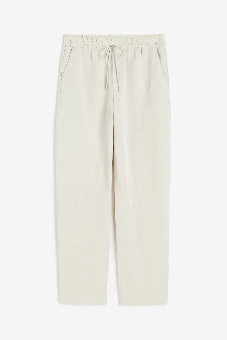 Linen-blend Tapered Pants | H&M (US + CA)