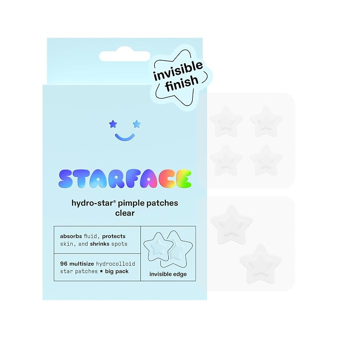 Starface Hydro-Star® Clear BIG PACK Refill, Invisible Hydrocolloid Pimple Patches, Two Sizes, De... | Amazon (US)
