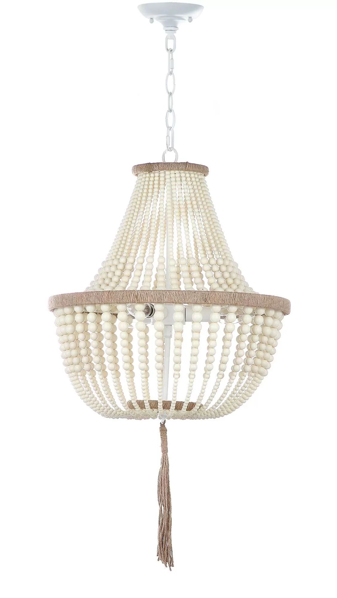 Emiliano 3 - Light Unique Empire Chandelier with Beaded Accents | Wayfair North America