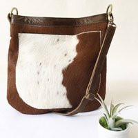 UKSANA  Leather Bag  Hair on Hide  Leather Hobo Bag  Cow Hair Leather Crossbody Bag  Boho Chic  Boho Bag  Womens Purse READY to SHIP | Etsy (US)
