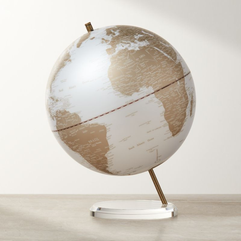 White Frosted Glass Globe + Reviews | CB2 | CB2