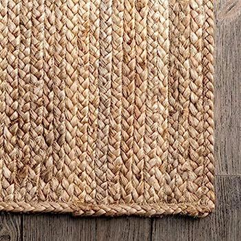 nuLOOM Rigo Hand Woven Farmhouse Jute Area Rug, 9' x 12', Natural | Amazon (US)