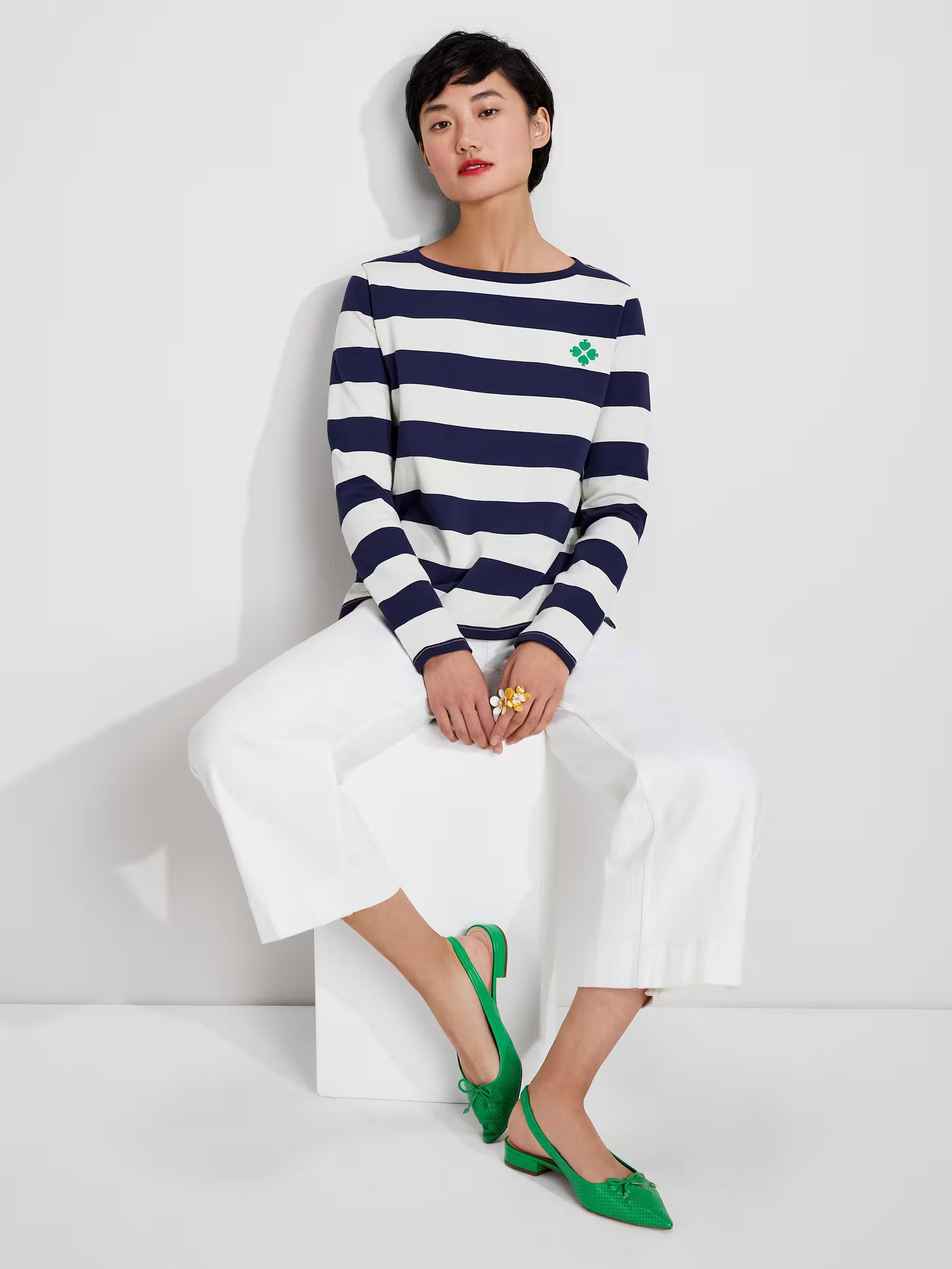 rugby stripe long-sleeve tee | Kate Spade (US)