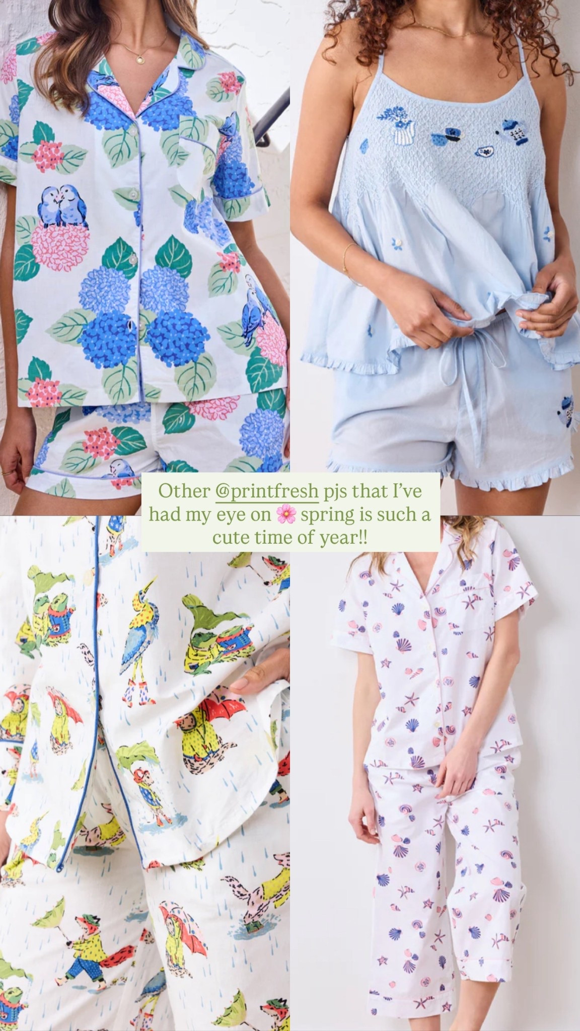 The cutest patterned pjs for spring! From printfresh! 