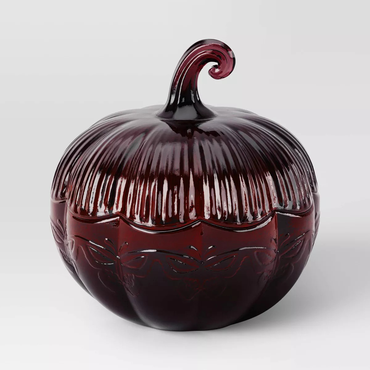 Halloween Glass Pumpkin Burgundy - Threshold™ | Target