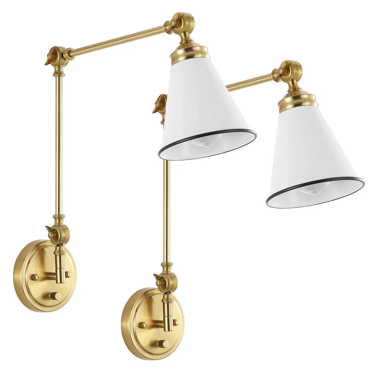 Cessna 2 - Light Swing Arm Wall Sconces (Set of 2) | Wayfair North America
