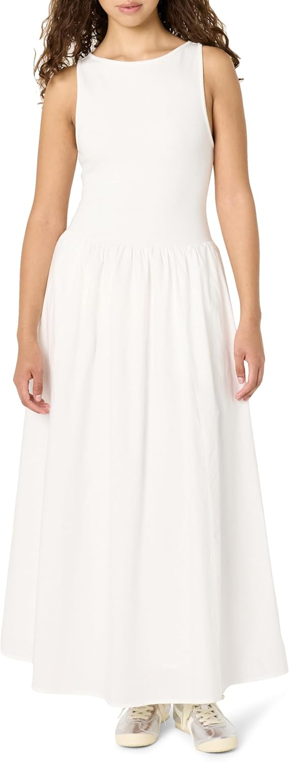 The Drop Womens Dia Mixed Fabric Midi Tank Dress | Amazon (US)