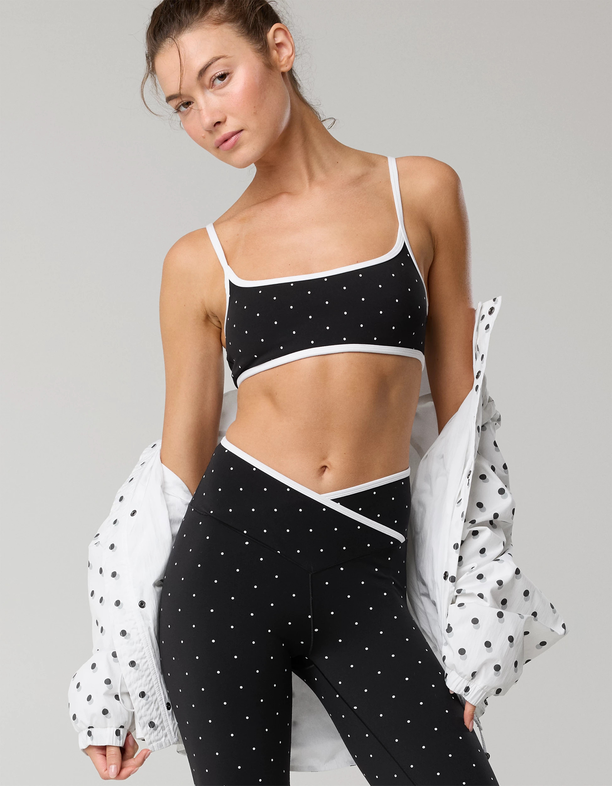 OFFLINE By Aerie Real Me Tipped Scoop Sports Bra | Aerie