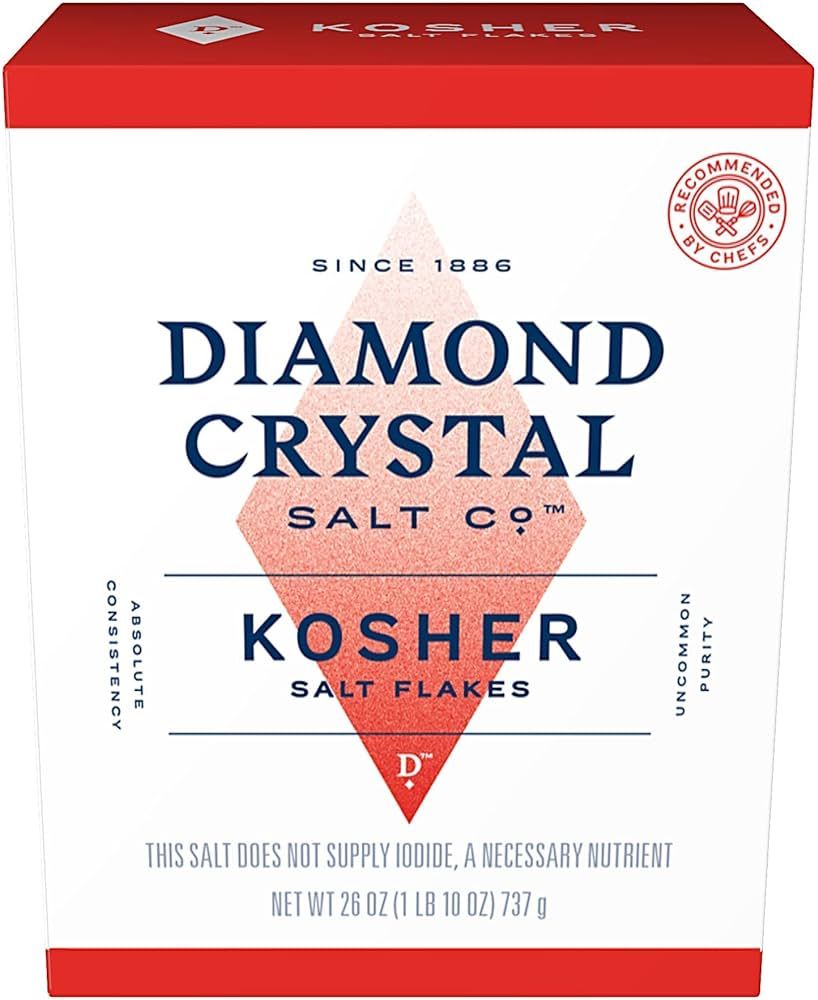 Diamond Crystal Kosher Salt Flakes - Full Flavor, No Additives and Less Sodium - Staple for Profe... | Amazon (US)