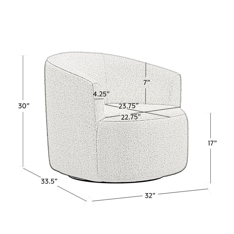 Mainstays Boucle Swivel Accent Chair, Taupe | Walmart (US)