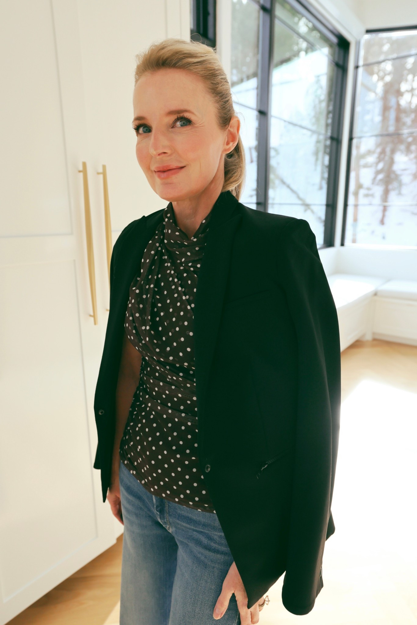 Style tip: You can balance a printed top with a solid-colored  jacket or blazer. This not only creates structure and contrast—it subtly slims the sides and keeps the focus right where you want it.

Remember, prints naturally draw attention—so being intentional with color and placement is key.

#LTKSeasonal