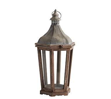 Park Hill Lantern, Wood - Medium 24"" | Pottery Barn (US)