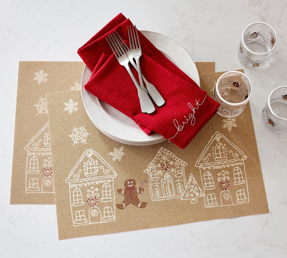 Chilewich Gingerbread Village Placemats | Pottery Barn (US)
