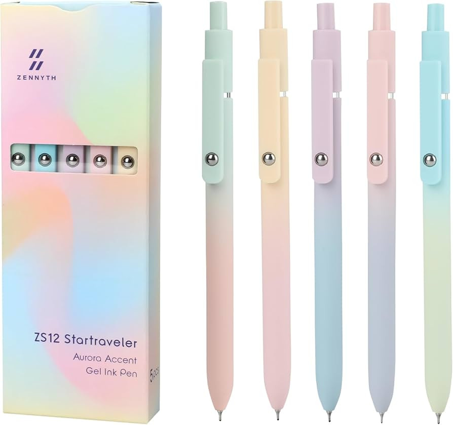 Ddaowanx Gel Pens,5 Pcs 0.7mm Retractable Quick Dry Black Ink Pens | Amazon (US)