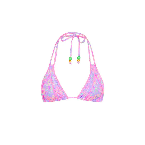 Decorative Panel Halter Bikini Top - Lilac Love | Kulani Kinis US