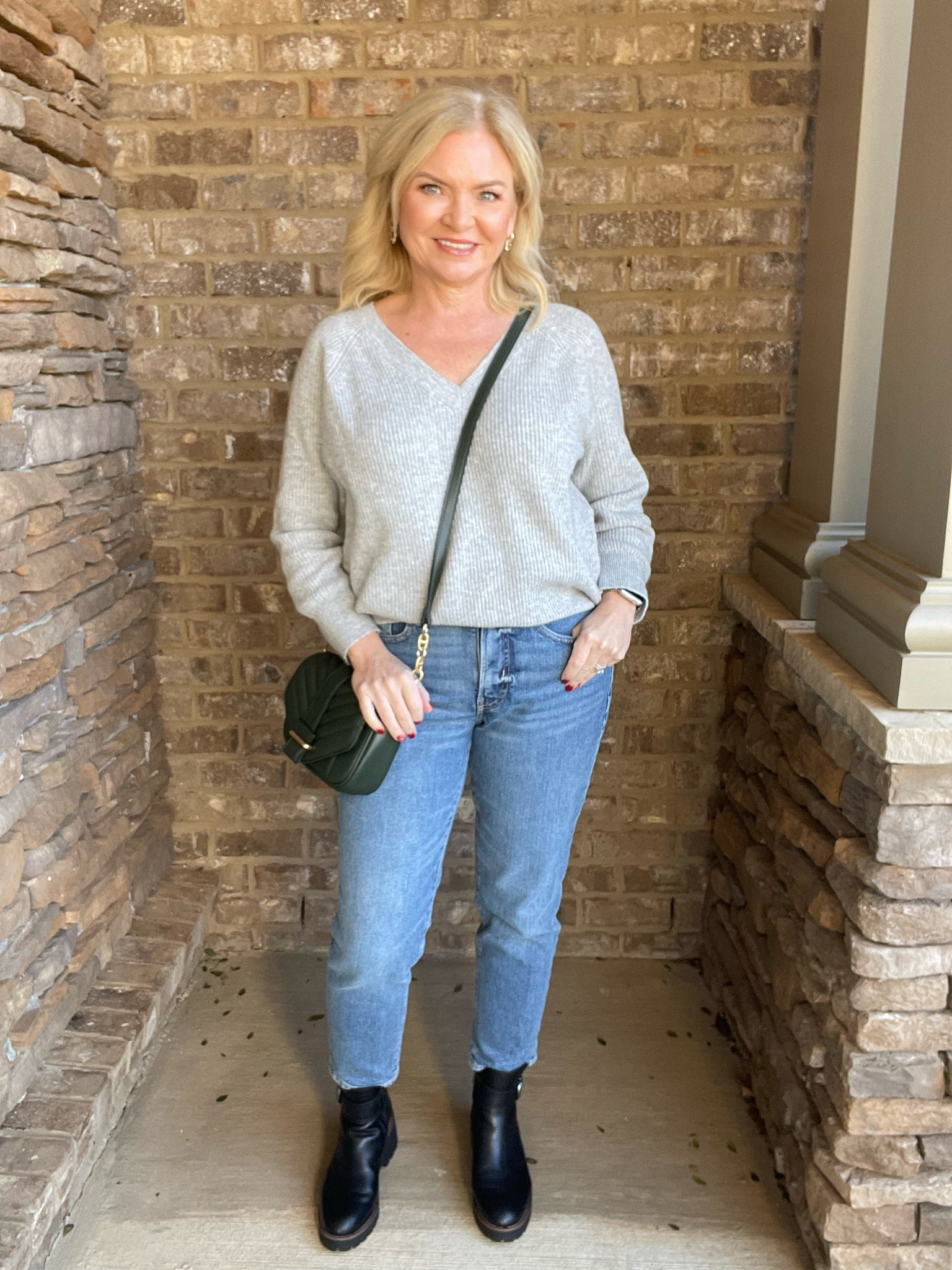 Sweater runs large. Wearing XS.  Jeans size 4P
Old navy
Old navy style
Walmart finds
Walmart fashion
Casual outfit
Casual style
Jeans outfit
Chelsea boots
Crossbody bag

#LTKunder50 #LTKshoecrush #LTKstyletip