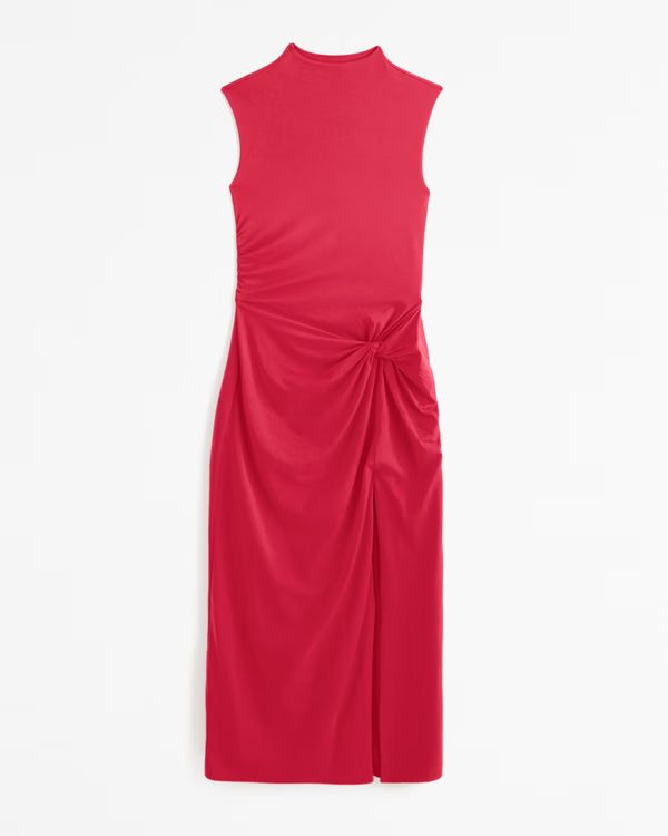 Women's The A&F Paloma Draped Midi Dress | Women's Dresses & Jumpsuits | Abercrombie.com | Abercrombie & Fitch (US)