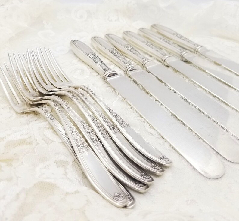 Vintage Flatware Set Vintage Dinner Set 1847 Rogers Bros Cutlery Set Vintage Luncheon Flatware Am... | Etsy (US)