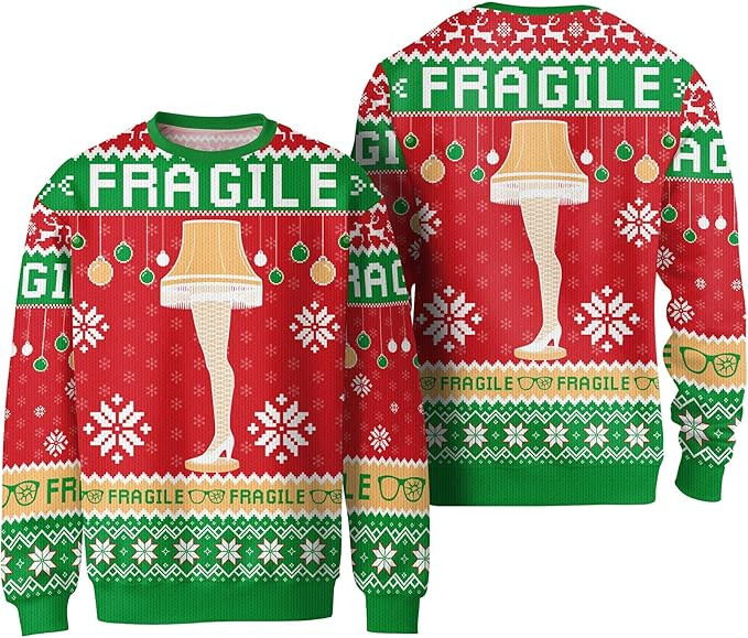 Santalorian Ugly Christmas Sweater - Christmas Story Leg Lamp Ugly Sweater - Christmas Vacation S... | Amazon (US)