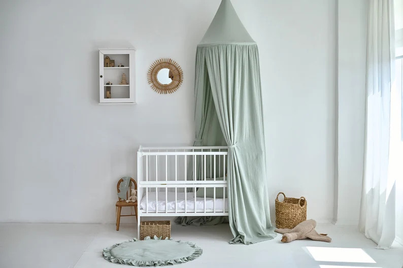 Kids Bed Canopy, Canopy Sage Green, Hanging Canopy, Reading Nook Canopy, Bed Canopy, Bed Tent, Mu... | Etsy (US)